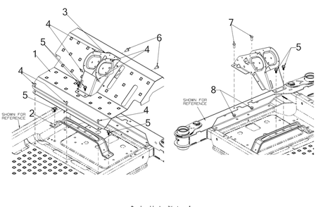Floorboard Diagram and Parts List for Z-FORCESZ60KH (17BSDGHD010)(2018) Cub Cadet Lawn Tractor